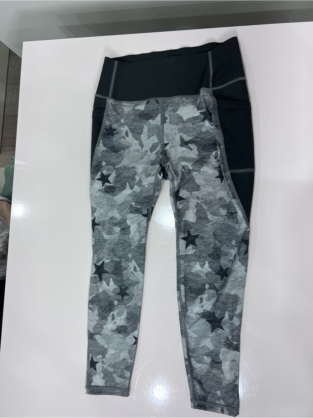 GAP Black and Gray Camo Star Leggings